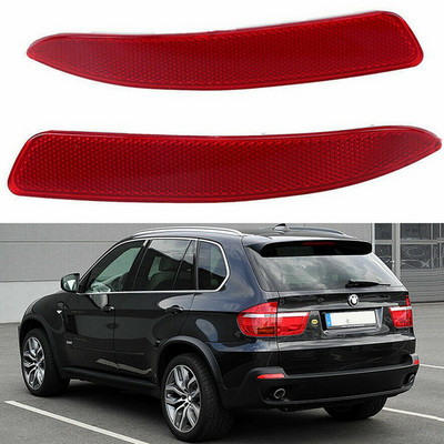 1 pár bal és jobb hátsó lökhárító fényvisszaverő matrica burkolat a BMW E70 X5 2007-2013 63217158949 63217158950 típushoz