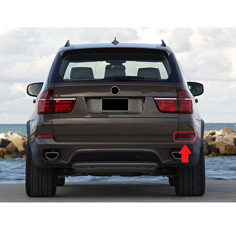 1 pár bal és jobb hátsó lökhárító fényvisszaverő matrica burkolat a BMW E70 X5 2007-2013 63217158949 63217158950 típushoz