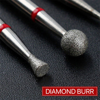 Τρυπάνι νυχιών Cuticle Clean Carbide Diamond Rotary Burrs Ηλεκτρική λίμα νυχιών για εργαλεία μανικιούρ πεντικιούρ