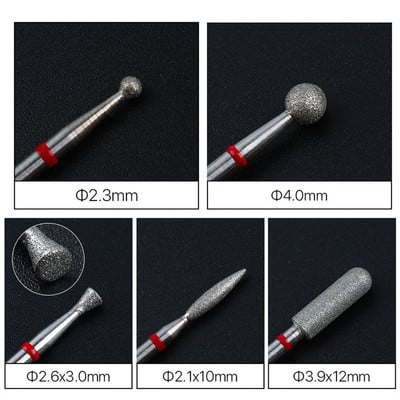 Cuticule Clean Carbide Nail Drill Bit Diamond Rotary Burrs Pilă electrică pentru unghii pentru manichiură Instrumente de pedichiură