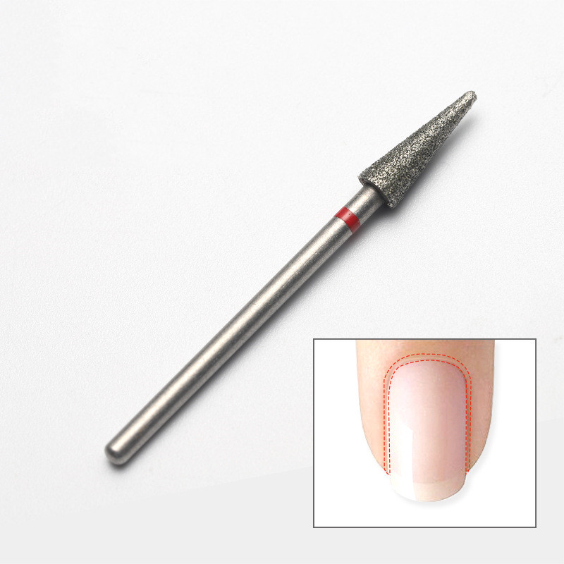 3/32" kúpos gyémánt körömfúró forgó kutikula Clean Burr Nail Art reszelő elektromos fúrógép manikűr pedikűr eszközhöz