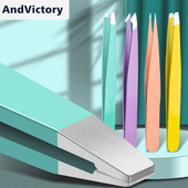 1kom 4 boje Profesionalne pincete za obrve Trimer Profiler za obrve S lica i nosa Uklanjanje dlačica Alati za skidanje šminke