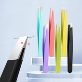 1kom pinceta za obrve Precizno čupanje finih dlačica Čupanje dlačica za bradu Štipaljke za obrve od nehrđajućeg čelika Alat za šminkanje