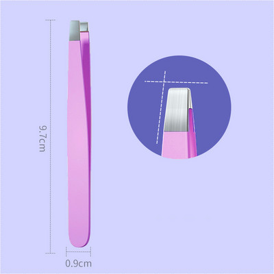 1kom pinceta za obrve Precizno čupanje finih dlačica Čupanje dlačica za bradu Štipaljke za obrve od nehrđajućeg čelika Alat za šminkanje