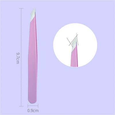 1kom pinceta za obrve Precizno čupanje finih dlačica Čupanje dlačica za bradu Štipaljke za obrve od nehrđajućeg čelika Alat za šminkanje
