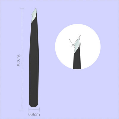 1kom pinceta za obrve Precizno čupanje finih dlačica Čupanje dlačica za bradu Štipaljke za obrve od nehrđajućeg čelika Alat za šminkanje