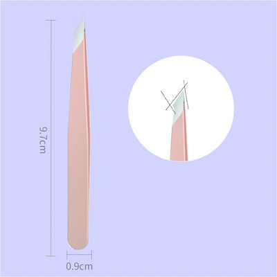 1kom pinceta za obrve Precizno čupanje finih dlačica Čupanje dlačica za bradu Štipaljke za obrve od nehrđajućeg čelika Alat za šminkanje