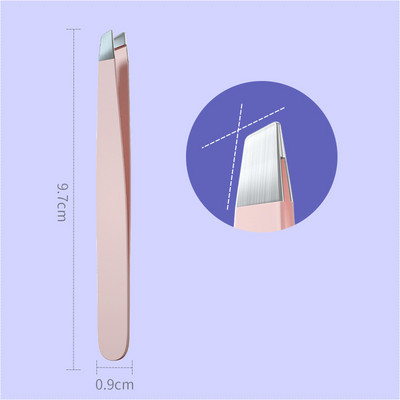 1kom pinceta za obrve Precizno čupanje finih dlačica Čupanje dlačica za bradu Štipaljke za obrve od nehrđajućeg čelika Alat za šminkanje