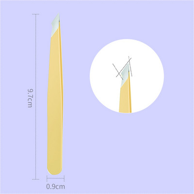 1kom pinceta za obrve Precizno čupanje finih dlačica Čupanje dlačica za bradu Štipaljke za obrve od nehrđajućeg čelika Alat za šminkanje