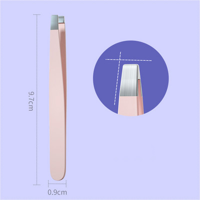 1kom pinceta za obrve Precizno čupanje finih dlačica Čupanje dlačica za bradu Štipaljke za obrve od nehrđajućeg čelika Alat za šminkanje