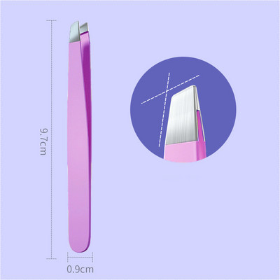 1kom pinceta za obrve Precizno čupanje finih dlačica Čupanje dlačica za bradu Štipaljke za obrve od nehrđajućeg čelika Alat za šminkanje