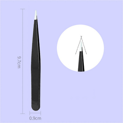 1kom pinceta za obrve Precizno čupanje finih dlačica Čupanje dlačica za bradu Štipaljke za obrve od nehrđajućeg čelika Alat za šminkanje