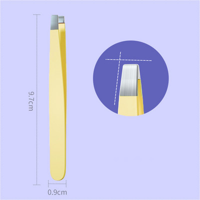 1kom pinceta za obrve Precizno čupanje finih dlačica Čupanje dlačica za bradu Štipaljke za obrve od nehrđajućeg čelika Alat za šminkanje