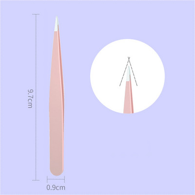 1kom pinceta za obrve Precizno čupanje finih dlačica Čupanje dlačica za bradu Štipaljke za obrve od nehrđajućeg čelika Alat za šminkanje