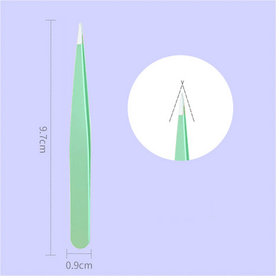 1kom pinceta za obrve Precizno čupanje finih dlačica Čupanje dlačica za bradu Štipaljke za obrve od nehrđajućeg čelika Alat za šminkanje