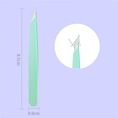 1kom pinceta za obrve Precizno čupanje finih dlačica Čupanje dlačica za bradu Štipaljke za obrve od nehrđajućeg čelika Alat za šminkanje