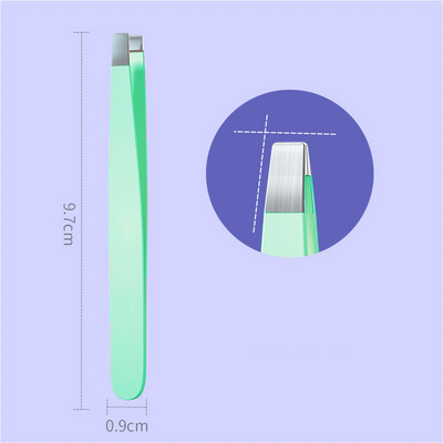 1kom pinceta za obrve Precizno čupanje finih dlačica Čupanje dlačica za bradu Štipaljke za obrve od nehrđajućeg čelika Alat za šminkanje