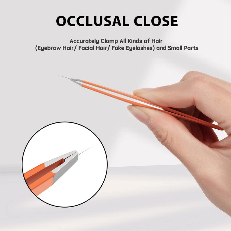 1kom pinceta za obrve Precizno čupanje finih dlačica Čupanje dlačica za bradu Štipaljke za obrve od nehrđajućeg čelika Alat za šminkanje