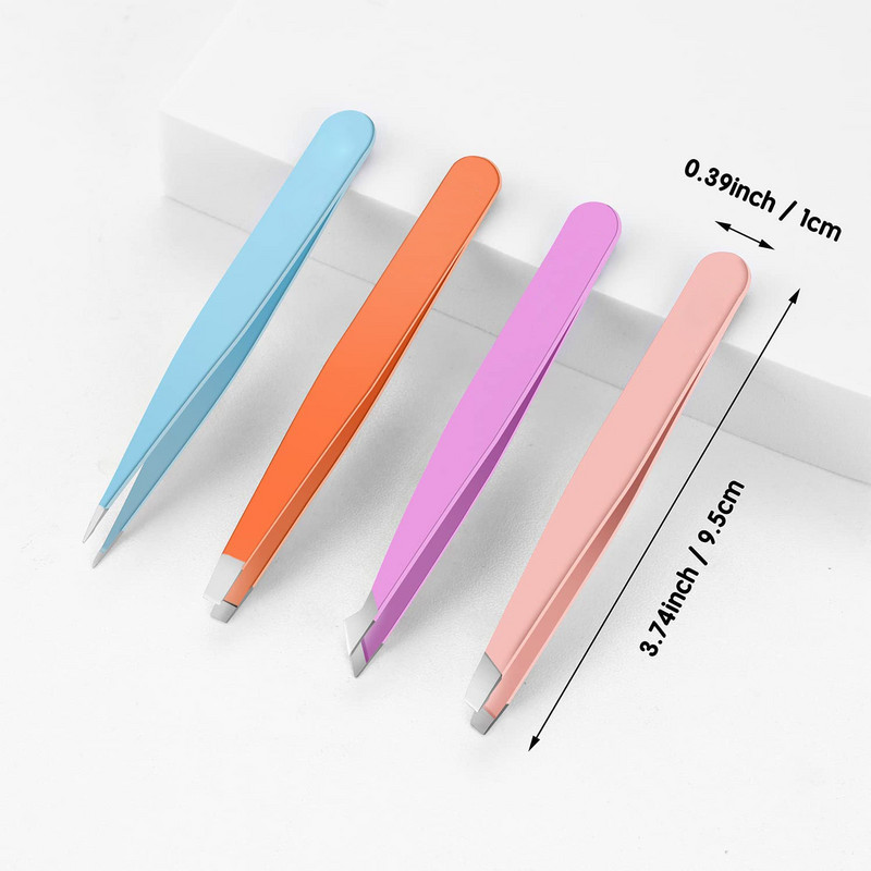 1kom pinceta za obrve Precizno čupanje finih dlačica Čupanje dlačica za bradu Štipaljke za obrve od nehrđajućeg čelika Alat za šminkanje