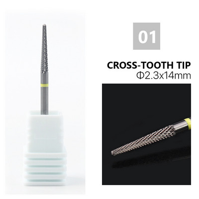 Τρυπάνι βολφραμίου για νύχια 3/32" Tornado Nail Bits for Cuticle Remove Acrylic Gel Nails Εργαλεία μανικιούρ Efile Accessories