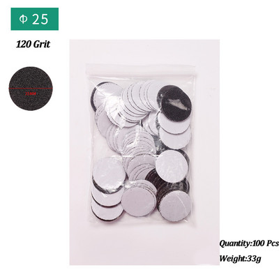 100 db Pedikűr eszközök Professzionális korongok Callus Disks Foot File Crystal Epilator Grit 120 Black Lime Dueaves Feet csiszolópapírhoz