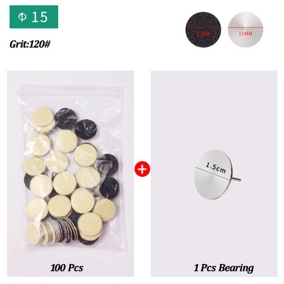 100 db Pedikűr eszközök Professzionális korongok Callus Disks Foot File Crystal Epilator Grit 120 Black Lime Dueaves Feet csiszolópapírhoz