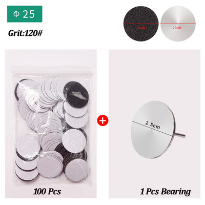 100 db Pedikűr eszközök Professzionális korongok Callus Disks Foot File Crystal Epilator Grit 120 Black Lime Dueaves Feet csiszolópapírhoz