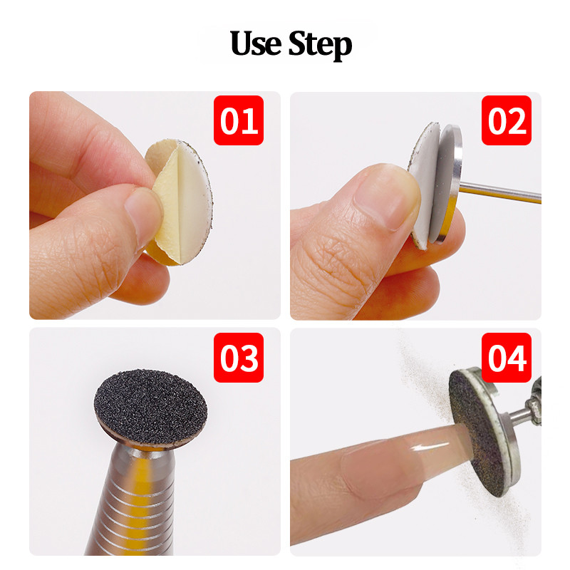 100 db Pedikűr eszközök Professzionális korongok Callus Disks Foot File Crystal Epilator Grit 120 Black Lime Dueaves Feet csiszolópapírhoz
