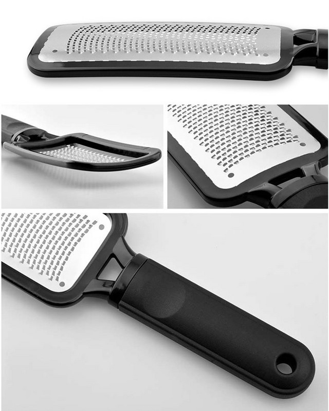 Foot File Callus Dead Skin Remover Professzionális masszírozó Feet Care SPA Szalon Pedikűr Rasp Tools Rozsdamentes acél 1db/szett