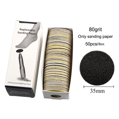35 mm-es elektromos lábápoló eszközök Fémkorong cserélhető csiszolópapír pedikűr eszközhöz Kutikula bőrkeményedés eltávolító eszköz