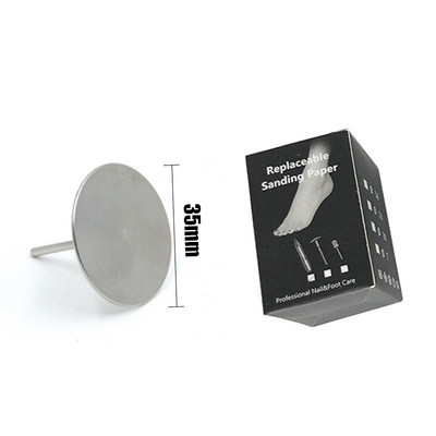 35 mm-es elektromos lábápoló eszközök Fémkorong cserélhető csiszolópapír pedikűr eszközhöz Kutikula bőrkeményedés eltávolító eszköz