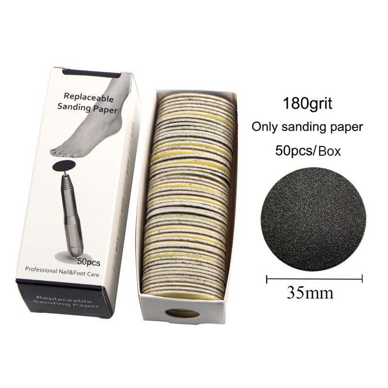 35 mm-es elektromos lábápoló eszközök Fémkorong cserélhető csiszolópapír pedikűr eszközhöz Kutikula bőrkeményedés eltávolító eszköz