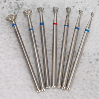 7PCS комплект свредла за нокти 3/32" свредла за маникюр от диамантен карбид за премахване на акрилни гел нокти Аксесоари за нокти за кожички