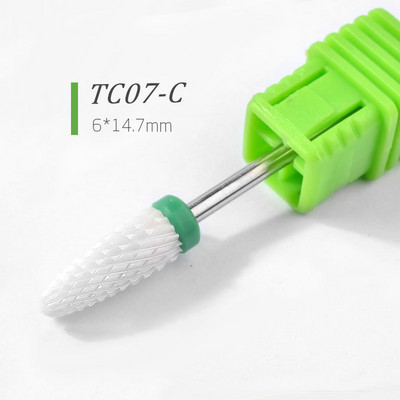 Κεραμικά τρυπάνια μανικιούρ Nail Sander Cutter 2,35mm Nail Drill Bits Professional Demover Cuticle for Acrylic Gel Nails