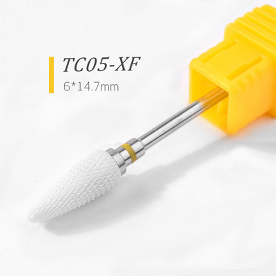 Κεραμικά τρυπάνια μανικιούρ Nail Sander Cutter 2,35mm Nail Drill Bits Professional Demover Cuticle for Acrylic Gel Nails
