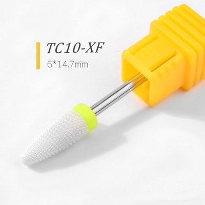 Κεραμικά τρυπάνια μανικιούρ Nail Sander Cutter 2,35mm Nail Drill Bits Professional Demover Cuticle for Acrylic Gel Nails
