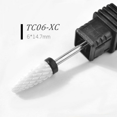 Κεραμικά τρυπάνια μανικιούρ Nail Sander Cutter 2,35mm Nail Drill Bits Professional Demover Cuticle for Acrylic Gel Nails
