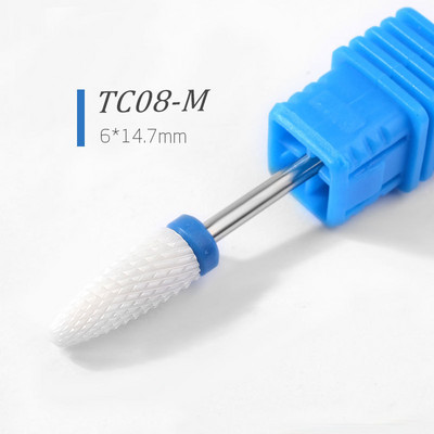 Κεραμικά τρυπάνια μανικιούρ Nail Sander Cutter 2,35mm Nail Drill Bits Professional Demover Cuticle for Acrylic Gel Nails