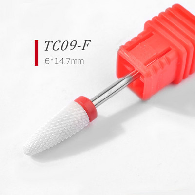 Κεραμικά τρυπάνια μανικιούρ Nail Sander Cutter 2,35mm Nail Drill Bits Professional Demover Cuticle for Acrylic Gel Nails