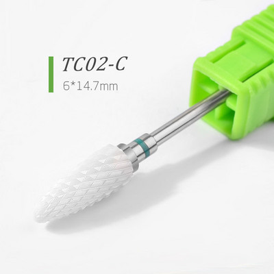 Κεραμικά τρυπάνια μανικιούρ Nail Sander Cutter 2,35mm Nail Drill Bits Professional Demover Cuticle for Acrylic Gel Nails