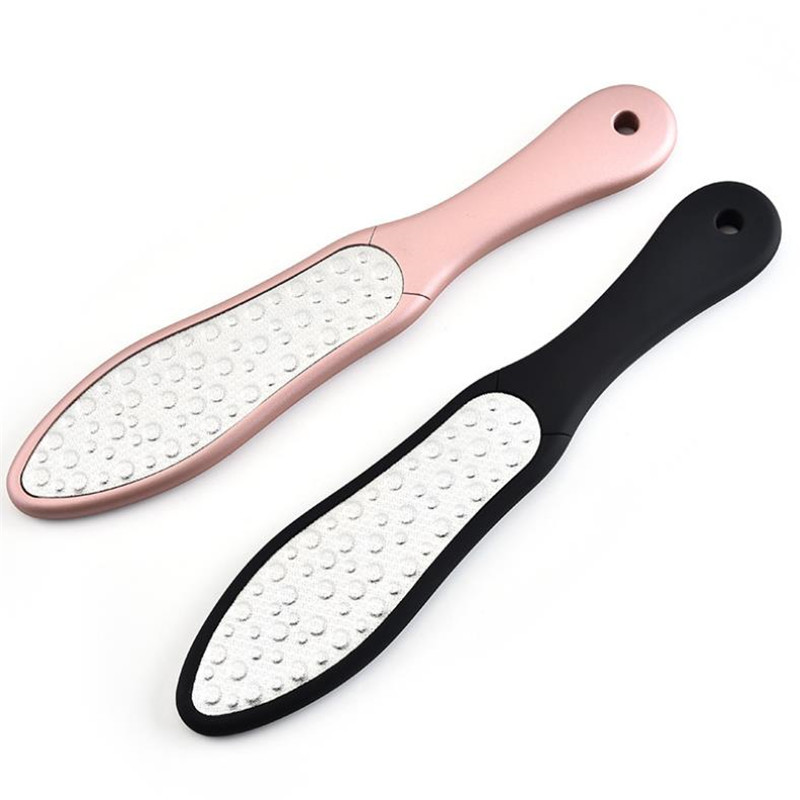 Új 1db rozsdamentes acél lábreszelő sarokreszelő a lábakhoz Pedikűr Rasp Remover Scrub Manikűr Köröm Szerszámok Dropshipping 40#410