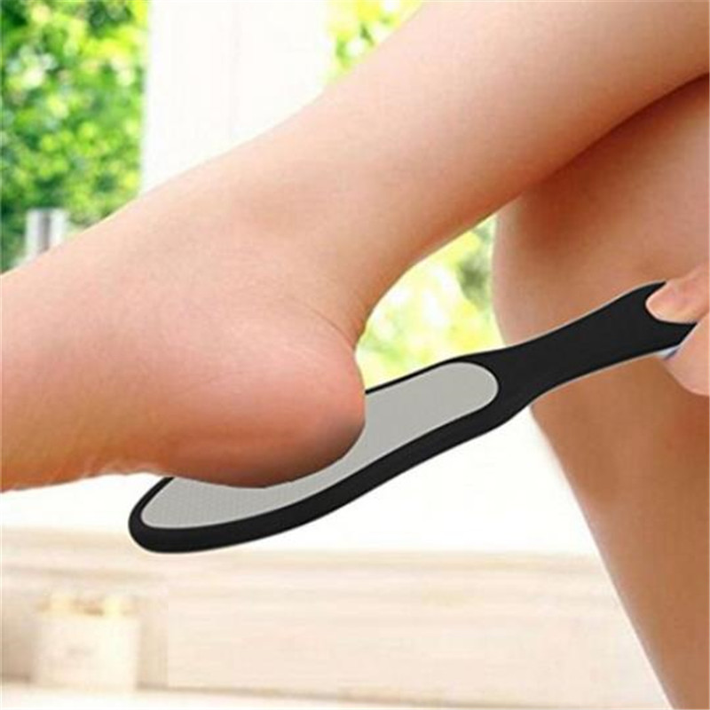 Új 1db rozsdamentes acél lábreszelő sarokreszelő a lábakhoz Pedikűr Rasp Remover Scrub Manikűr Köröm Szerszámok Dropshipping 40#410