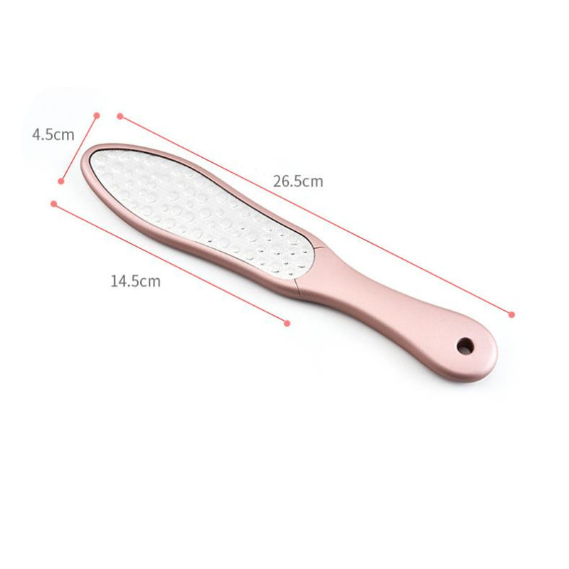 Új 1db rozsdamentes acél lábreszelő sarokreszelő a lábakhoz Pedikűr Rasp Remover Scrub Manikűr Köröm Szerszámok Dropshipping 40#410