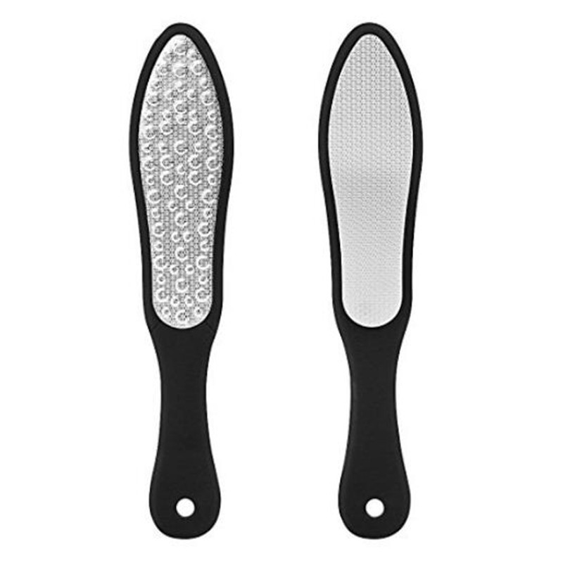 Új 1db rozsdamentes acél lábreszelő sarokreszelő a lábakhoz Pedikűr Rasp Remover Scrub Manikűr Köröm Szerszámok Dropshipping 40#410