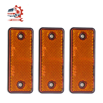 AOHEWEI 3x πορτοκαλί πίσω ανακλαστήρες ανακλαστικές λωρίδες για στύλους πύλης Ανακλαστήρες νυχτερινής ασφάλειας Βιδωτή στερέωση σε φορτηγό τροχόσπιτου ρυμουλκούμενου σκάφους