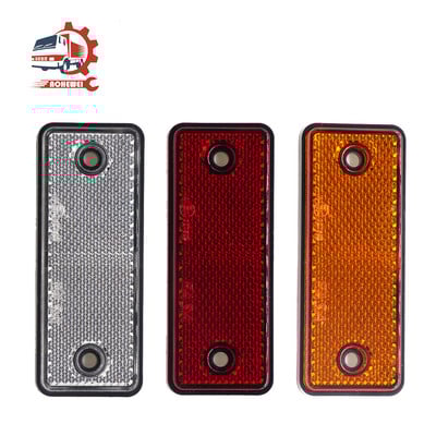 AOHEWEI 3x πορτοκαλί πίσω ανακλαστήρες ανακλαστικές λωρίδες για στύλους πύλης Ανακλαστήρες νυχτερινής ασφάλειας Βιδωτή στερέωση σε φορτηγό τροχόσπιτου ρυμουλκούμενου σκάφους