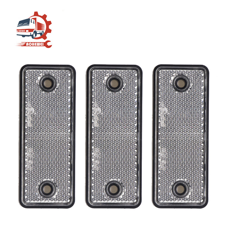 AOHEWEI 3x πορτοκαλί πίσω ανακλαστήρες ανακλαστικές λωρίδες για στύλους πύλης Ανακλαστήρες νυχτερινής ασφάλειας Βιδωτή στερέωση σε φορτηγό τροχόσπιτου ρυμουλκούμενου σκάφους