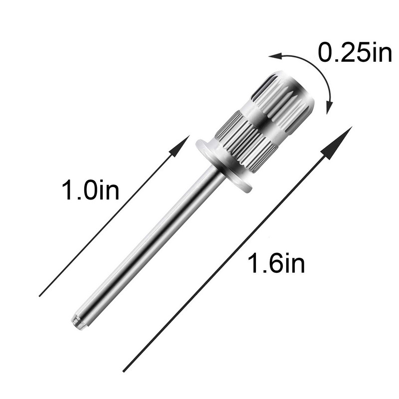 Τρυπάνια μαντρέλας για ταινίες λείανσης 9 τμχ Αντικατάσταση από κεφάλι σε καρφιά 3/32" Σετ φρέζας για μανικιούρ