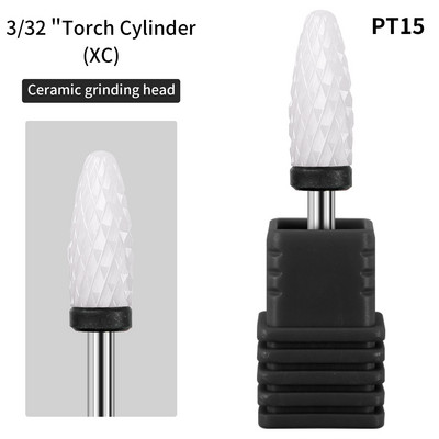 1 ΤΕΜ Κεραμικό τρυπάνι μανικιούρ για νύχια 3/32" Φρέζα Αξεσουάρ εργαλείων νυχιών με αντοχή σε χαμηλή θερμοκρασία
