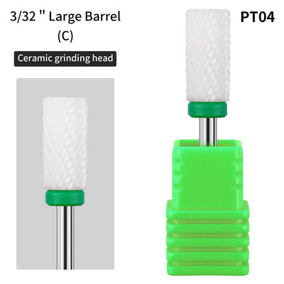 1 ΤΕΜ Κεραμικό τρυπάνι μανικιούρ για νύχια 3/32" Φρέζα Αξεσουάρ εργαλείων νυχιών με αντοχή σε χαμηλή θερμοκρασία